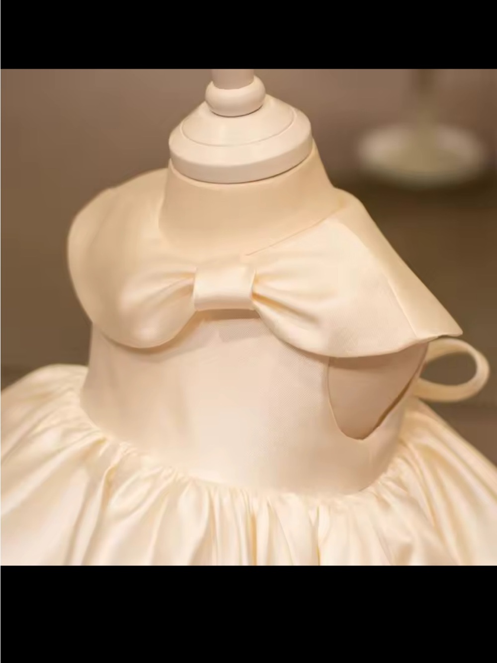Ivory Bow-Accent 1 year old Wedding Dress